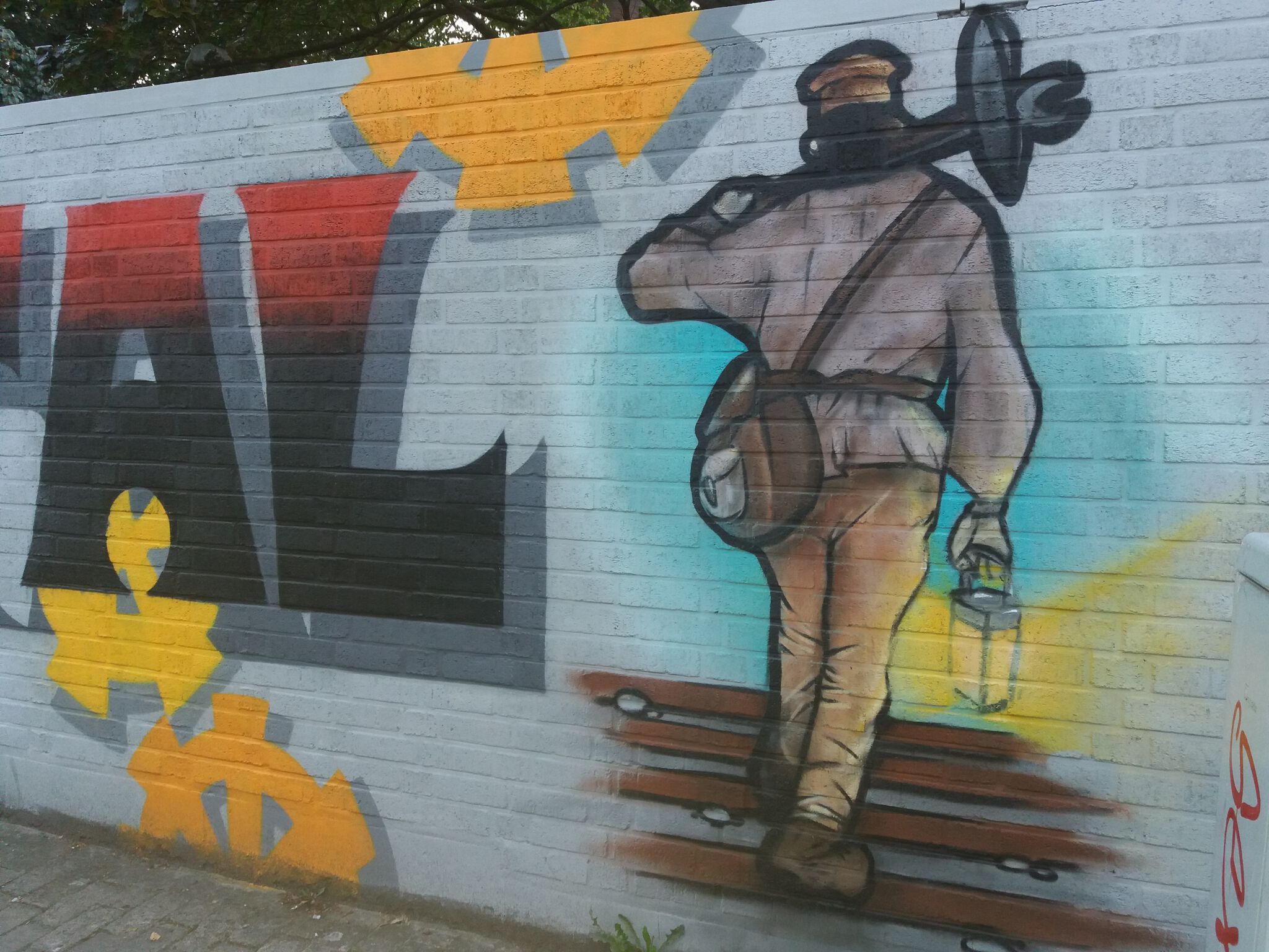 Soke - la cabane, les debrouillards&mdash;Herstal wall