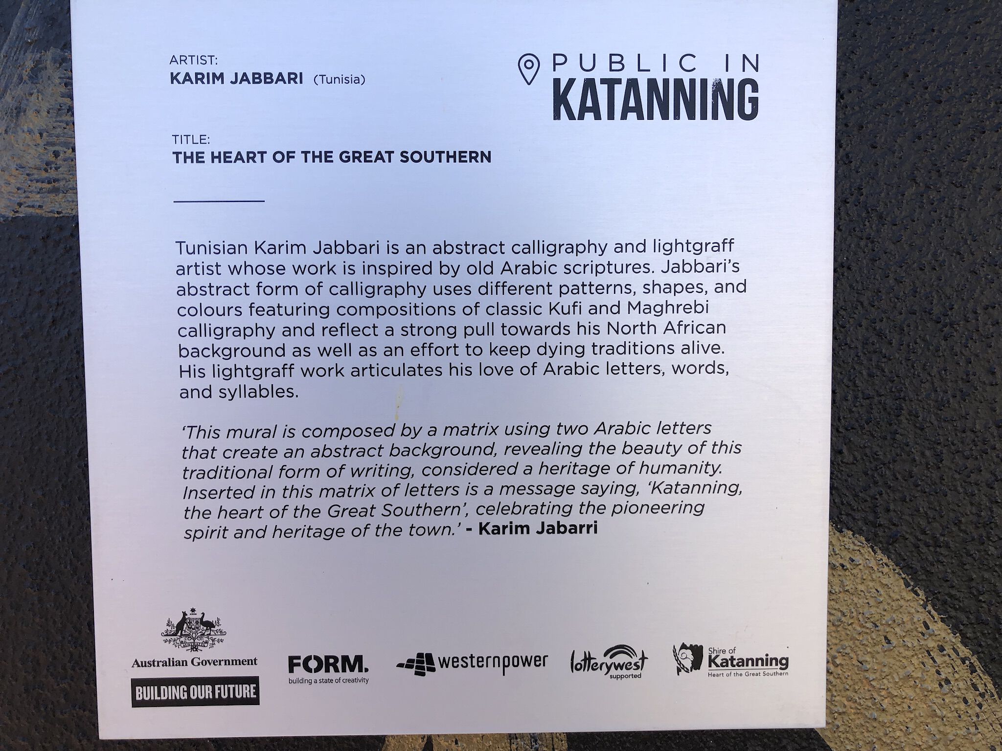 Karim Jabbari&mdash;The Heart of the Great Southern