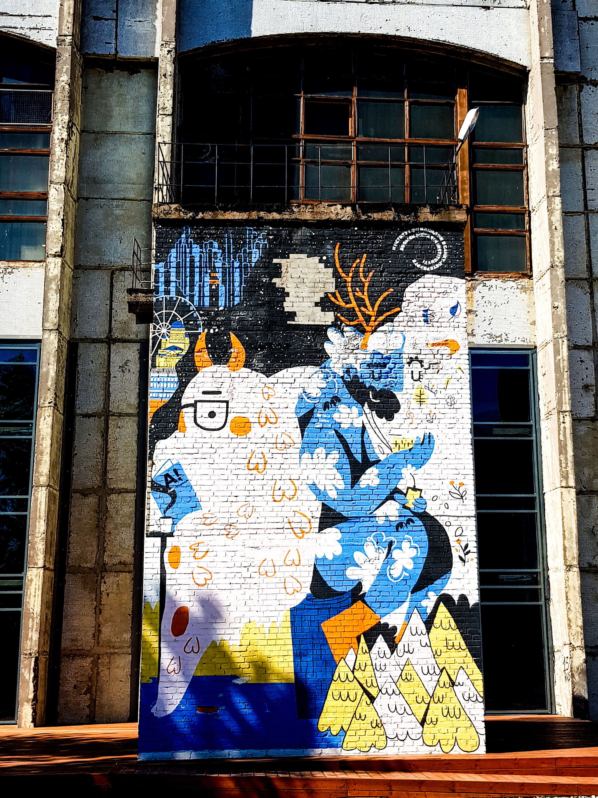Alexey KIO, Dyoma21, Ilya Grishaev, Andrey berger, Sofia Kolovskaya, Theo Georgiev, Artem Stefanov, Ztwins&mdash;Street Art in Sevcable Port