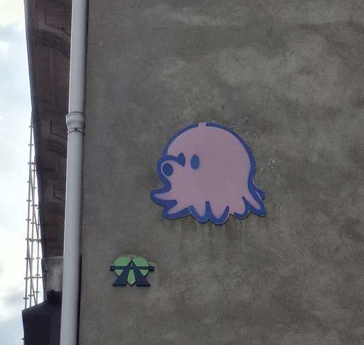 Green Heart and Pink Octopus