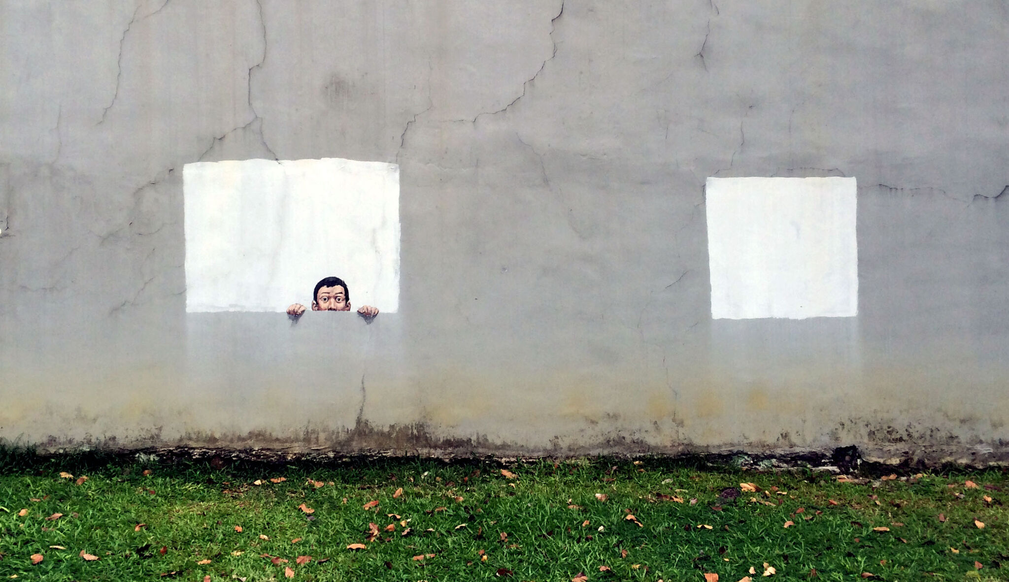 Ernest Zacharevic&mdash;Boy in Window