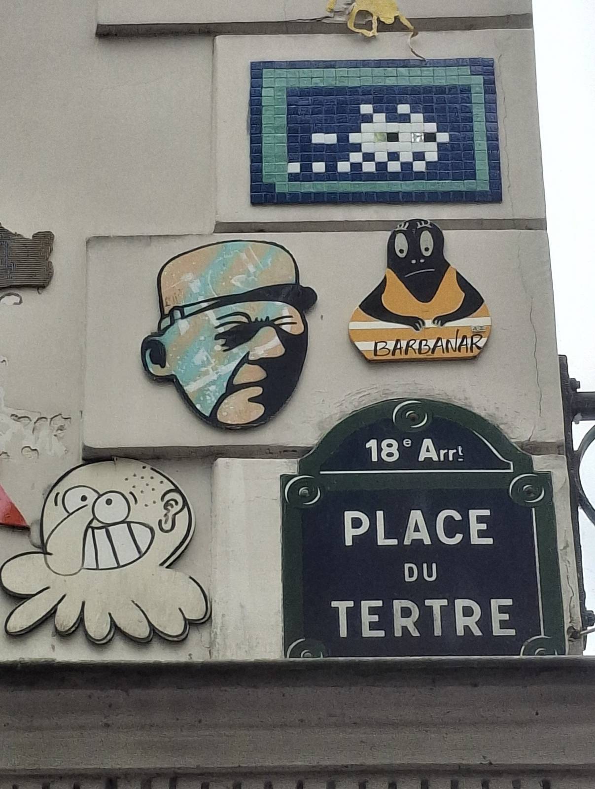 invader, A2, GZUP_streetart, Mister P&mdash;PA_857, Octopus, Barbanar, De Gaulle
