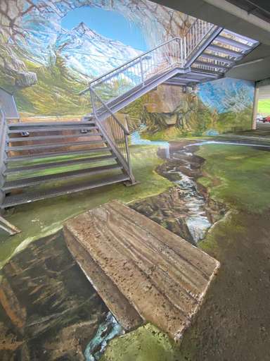Glacier cableway station // EU Kunstwaende