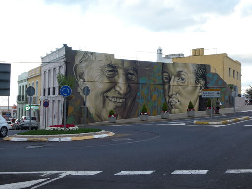 Mural of Two Famous Inhabitants od Los Realejos