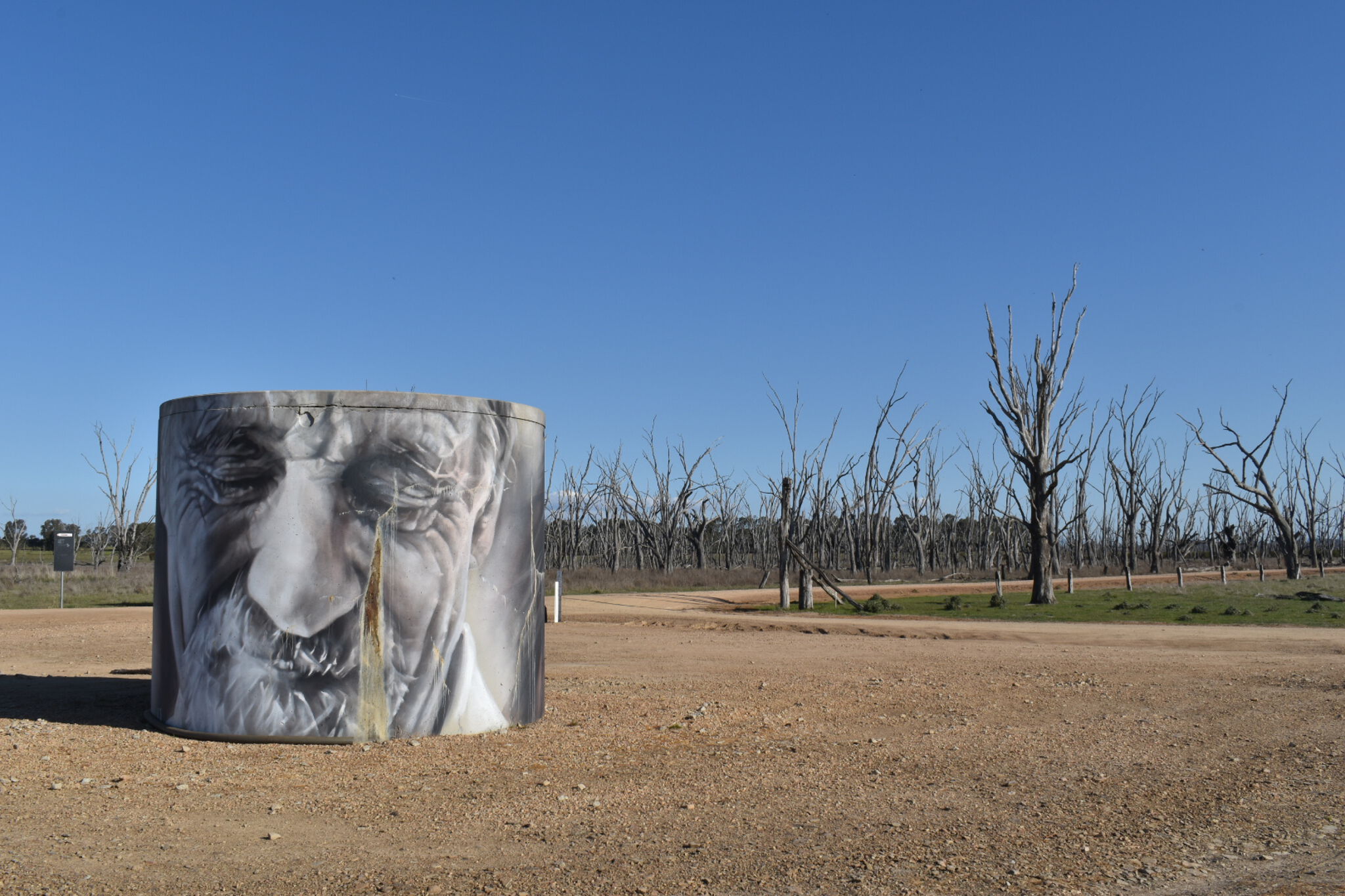 Guido van Helten&mdash;CFA Water Tank - Winton Wetlands