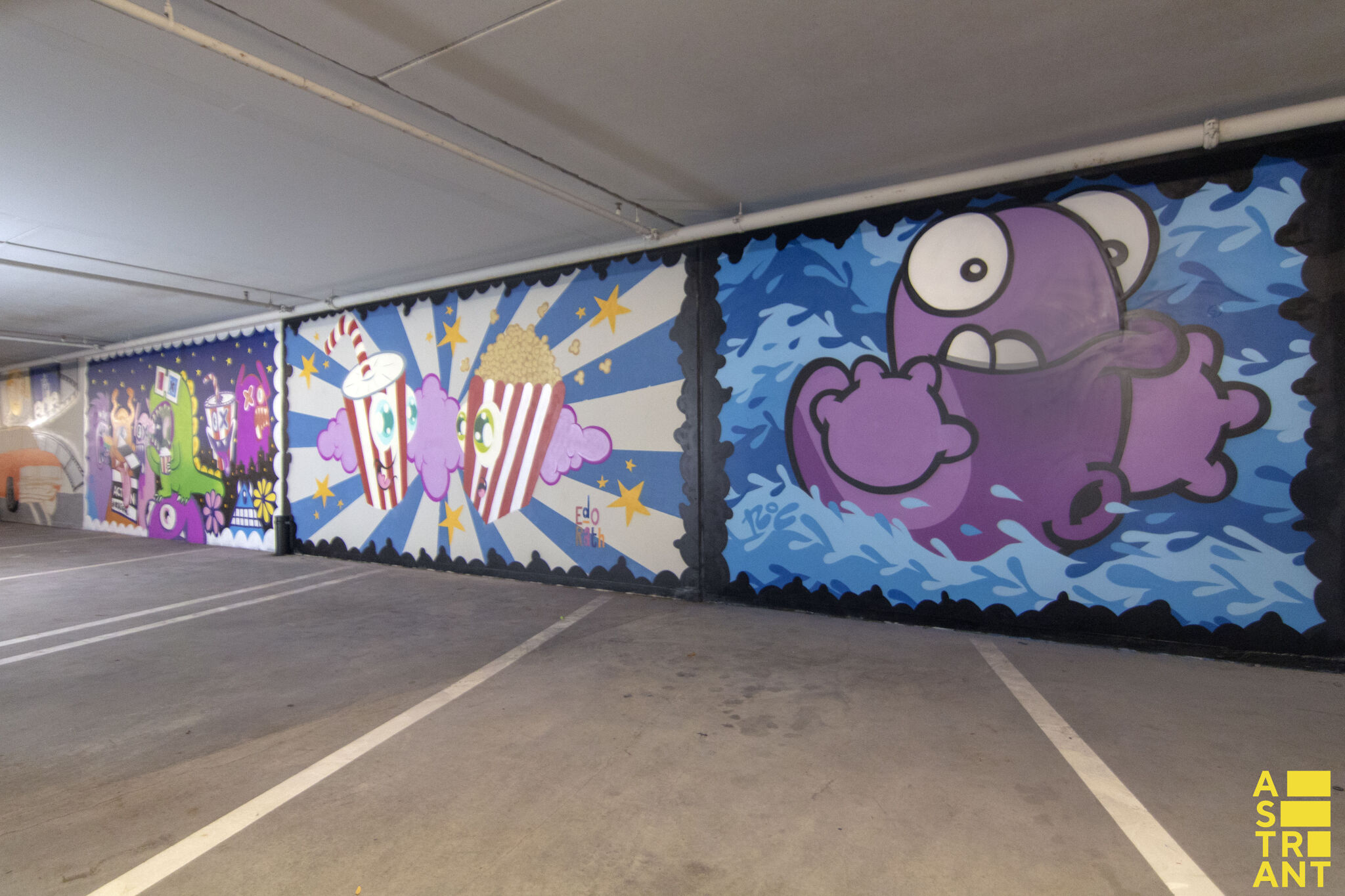 RoosArt_Paintings, The Combi Killers, combo, Edo Rath, ENigMa, LilMel, Verfbrigade, Nol, DuelOne&mdash;Pathe  Parkeergarage