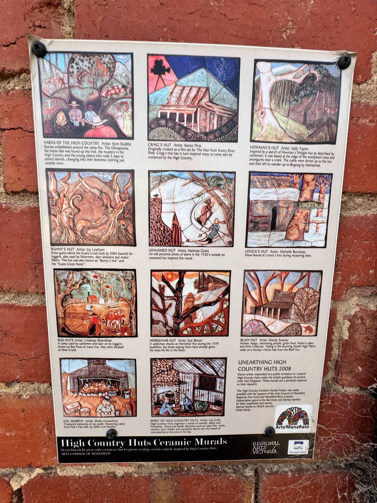 Various artists - Mansfield&mdash;High Country Huts Ceramic Murals