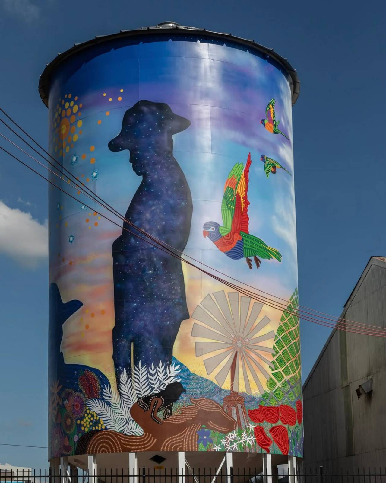 Kim Walmsley, Jordan Bruce Art&mdash;Toowoomba Silo Art
