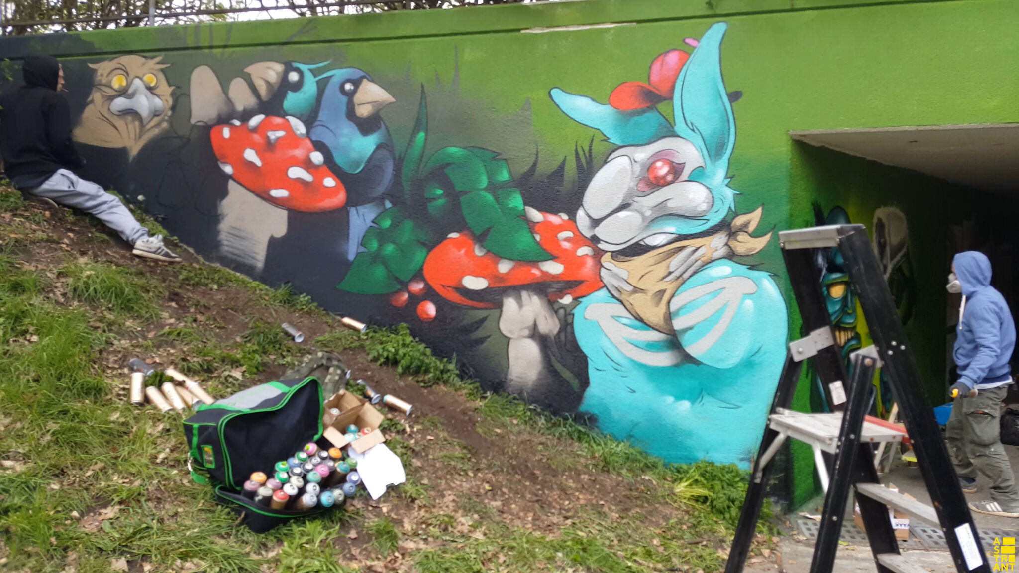 Sapo, Nash, TCK, Ives One, Trendkill Stencils&mdash;Bospoorttunnel