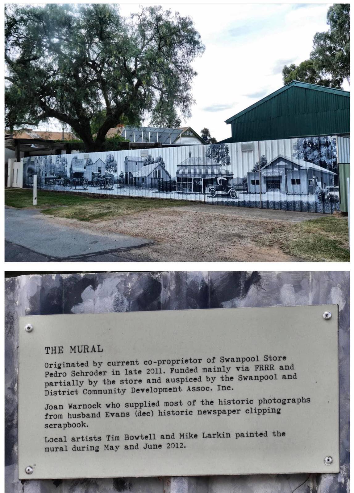 Mike Larkin, Tim Bowtell&mdash;Swanpool Heritage Mural