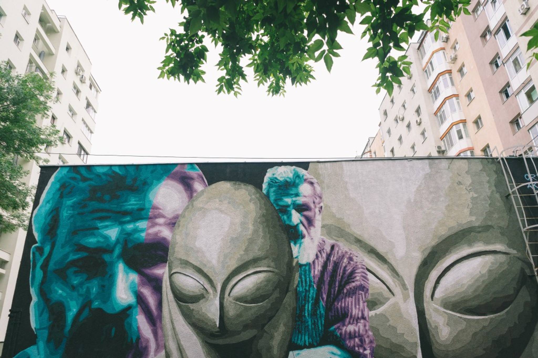 Ortaku, Luchian, OutlineStreetArt &mdash;Mademoiselle Pogány- Brancusi