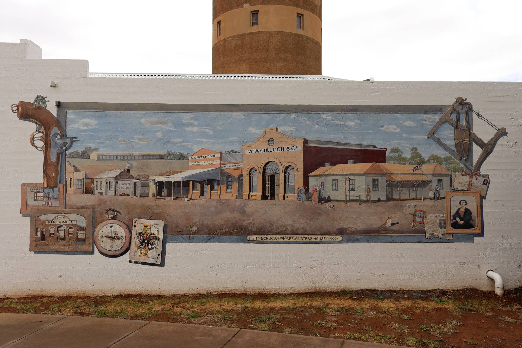 John Stevens&mdash;High Street Echuca & Wharf Masters House 1880s