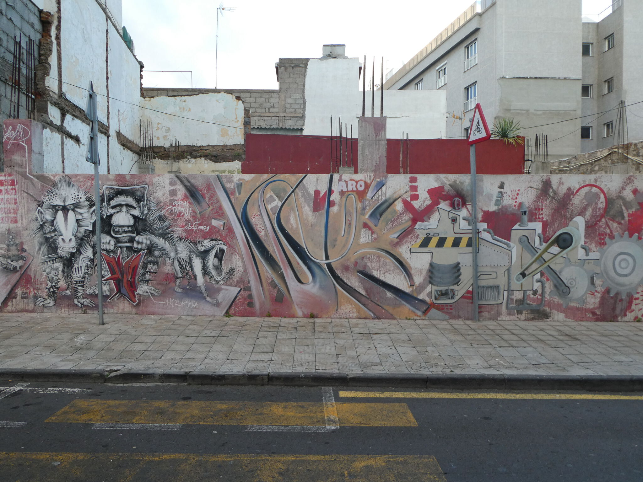 Feo Flip, Isaac, Tuxo, Acon, Della, Victor Seus&mdash;Monkey wall