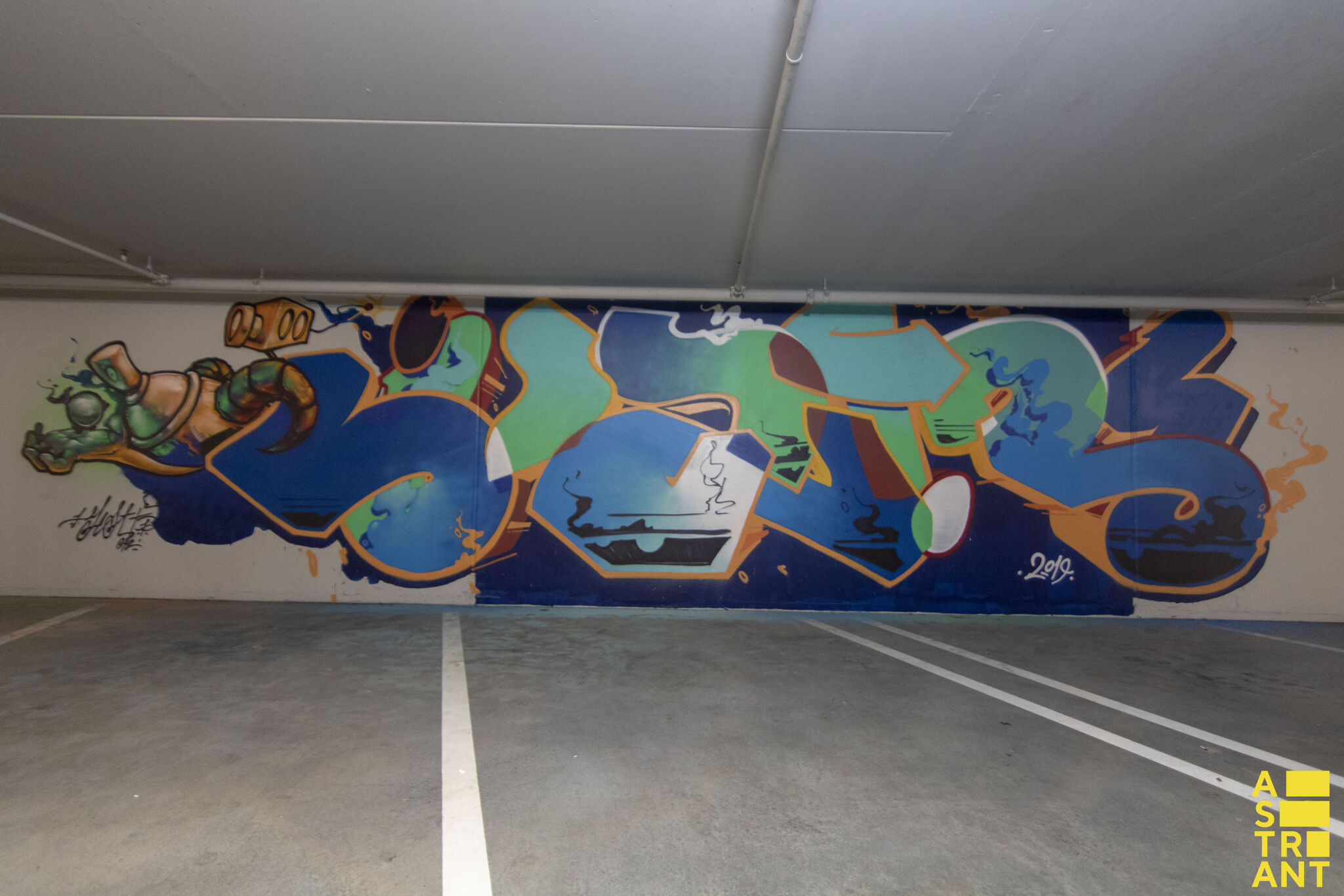 RoosArt_Paintings, The Combi Killers, combo, Edo Rath, ENigMa, LilMel, Verfbrigade, Nol, DuelOne&mdash;Pathe  Parkeergarage