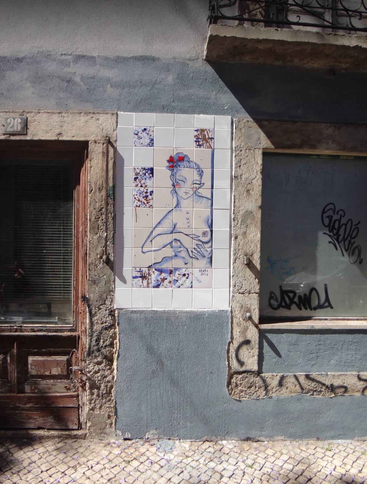 Berri-blue&mdash;2 azulejo pieces