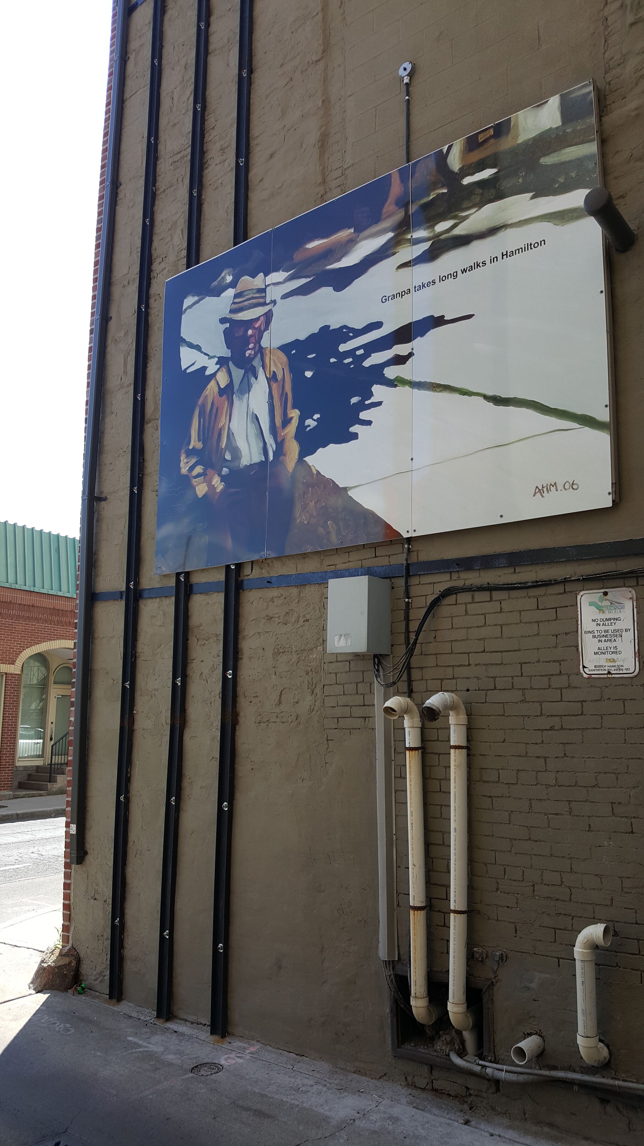AHM&mdash;Granpa takes long walks in Hamilton.