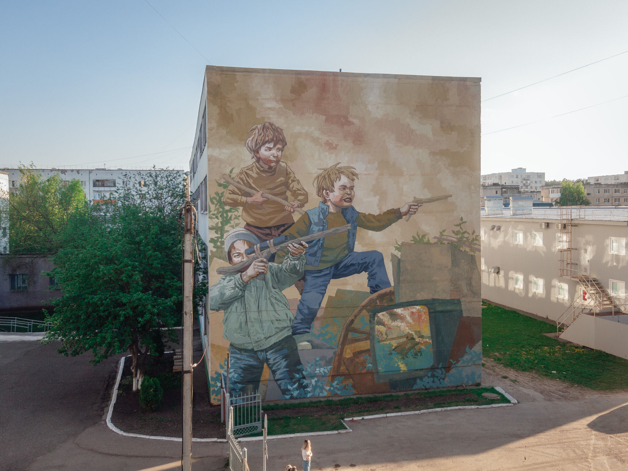 Rustam Qbic&mdash;Memorandum 2020 - Voinushka (Kids War Game) / Diptych by Rustam QBic (Kazan)
