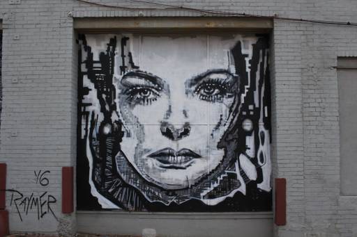 HR Giger inspired Gene Tierney Mural