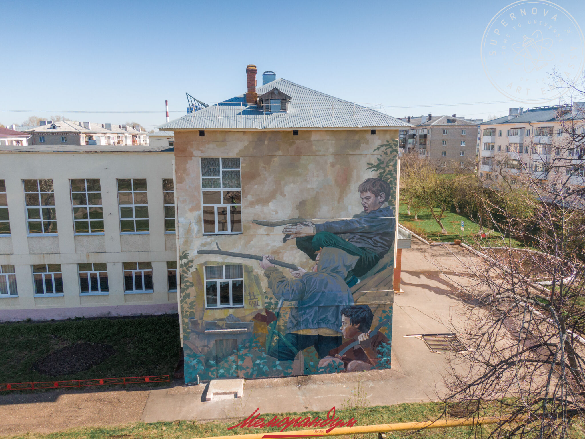 Rustam Qbic&mdash;Memorandum 2020 - Voinushka (Kids War Game) / Diptych by Rustam QBic (Kazan)