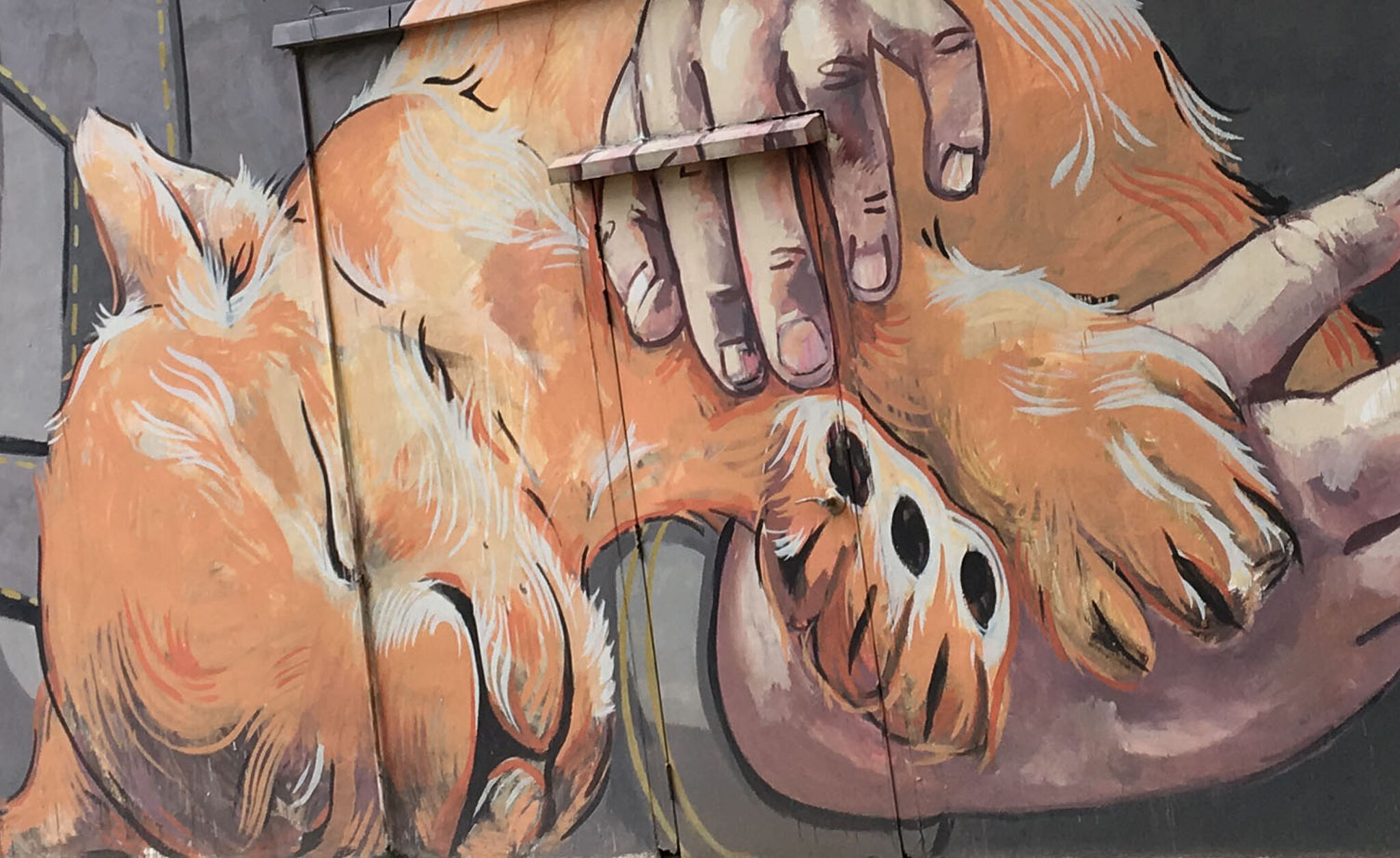 Ernest Zacharevic&mdash;Girl with Lion Cub