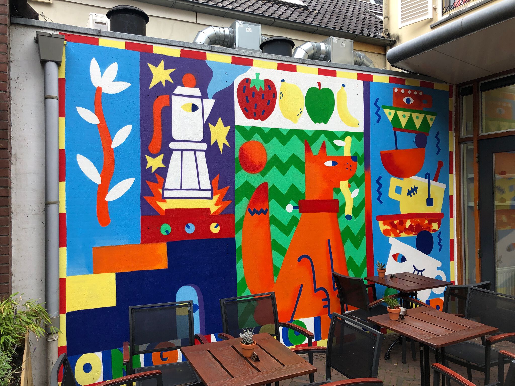 Beginnend Snorretje&mdash;Volkstuin mural