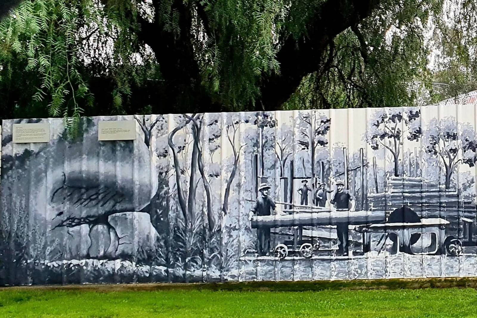 Mike Larkin, Tim Bowtell&mdash;Swanpool Heritage Mural