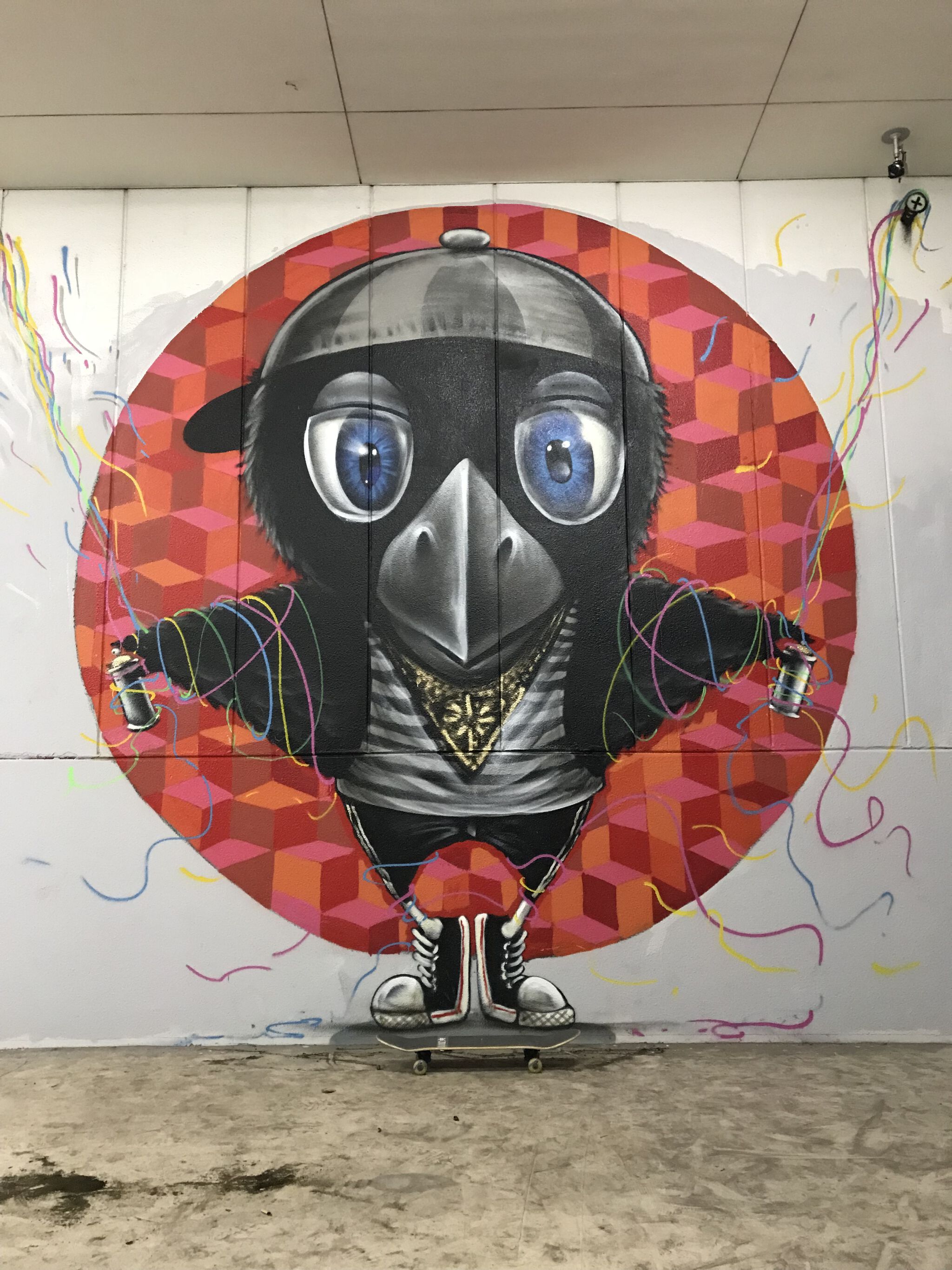 Fin DAC, Himbad, Captain Kris, Aito Kitazaki, cpwon, Remio, la_coulure_is_cool, headache_stencil, Paola Delfin, Dan Kitchener, Alex Face, MUEBON&mdash;street art garage tokyo @edogawall