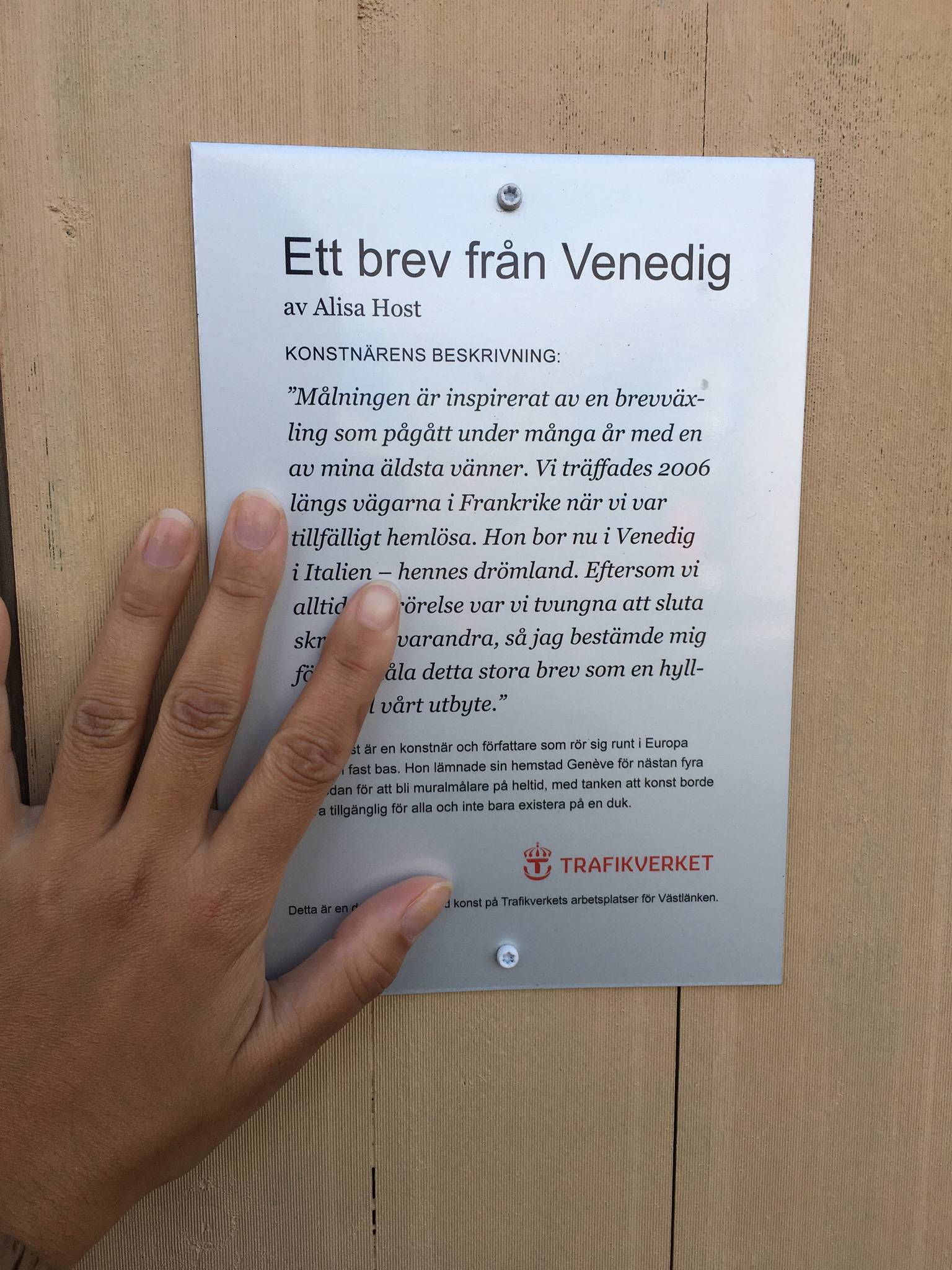 Alisa Host&mdash;A letter from Venice