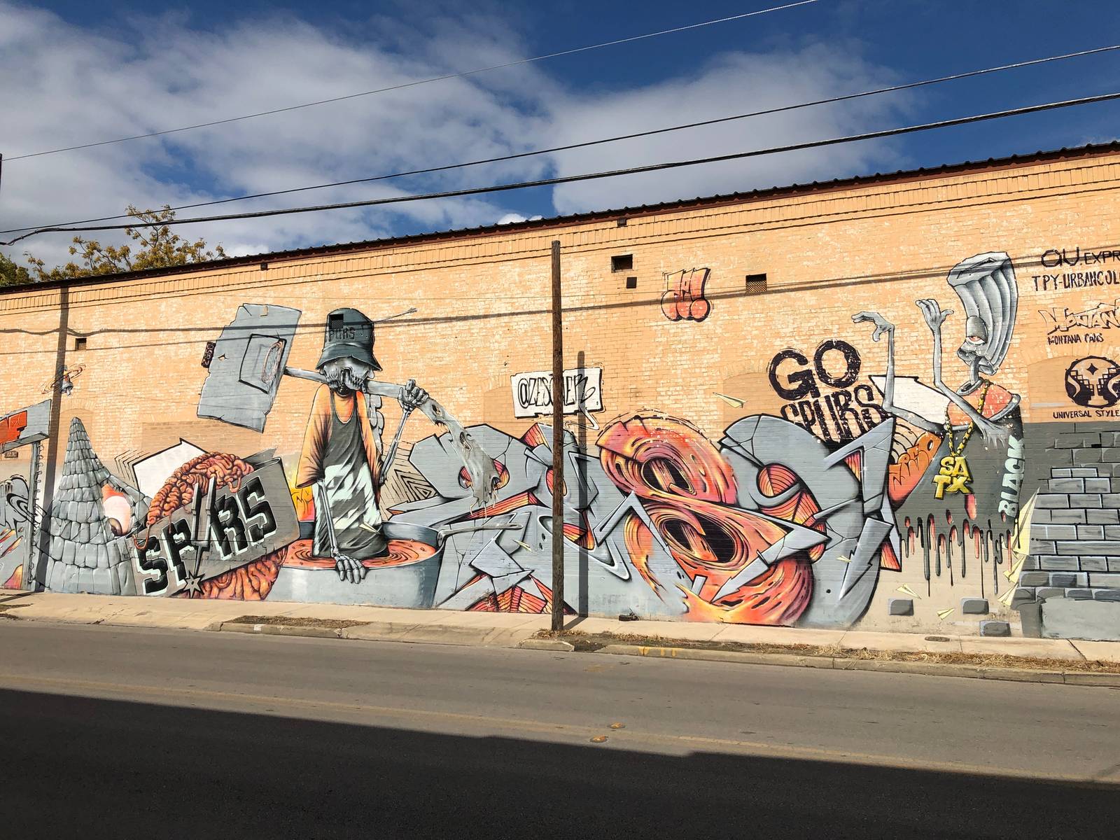 Zesoner&mdash;Mural dedicated to the San Antonio Spurs