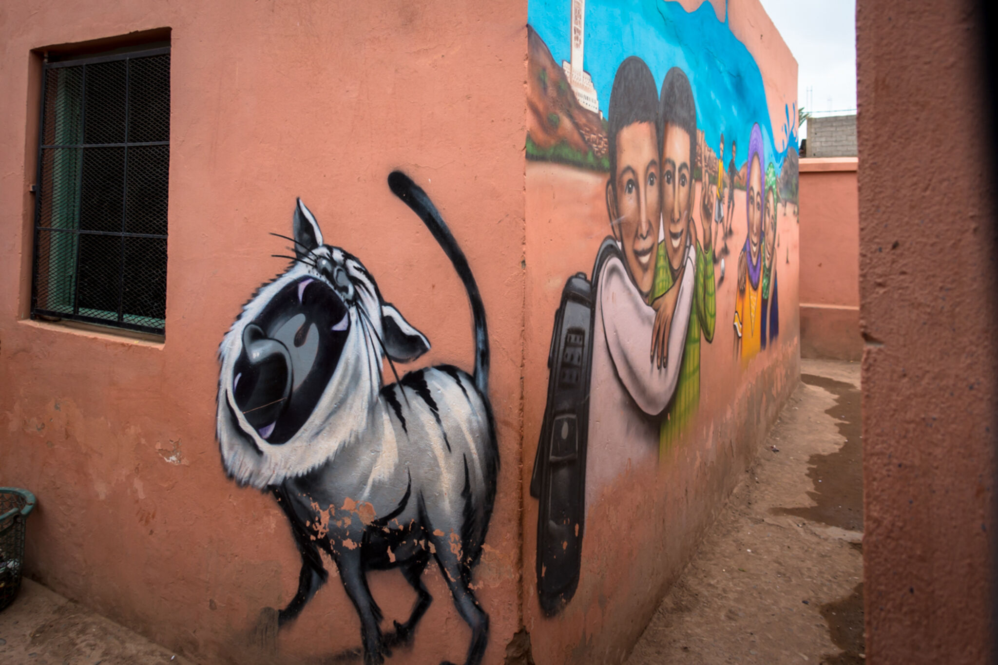 Tats Cru, Ceet&mdash;graffiti at oulad bouzid school, marrakesh