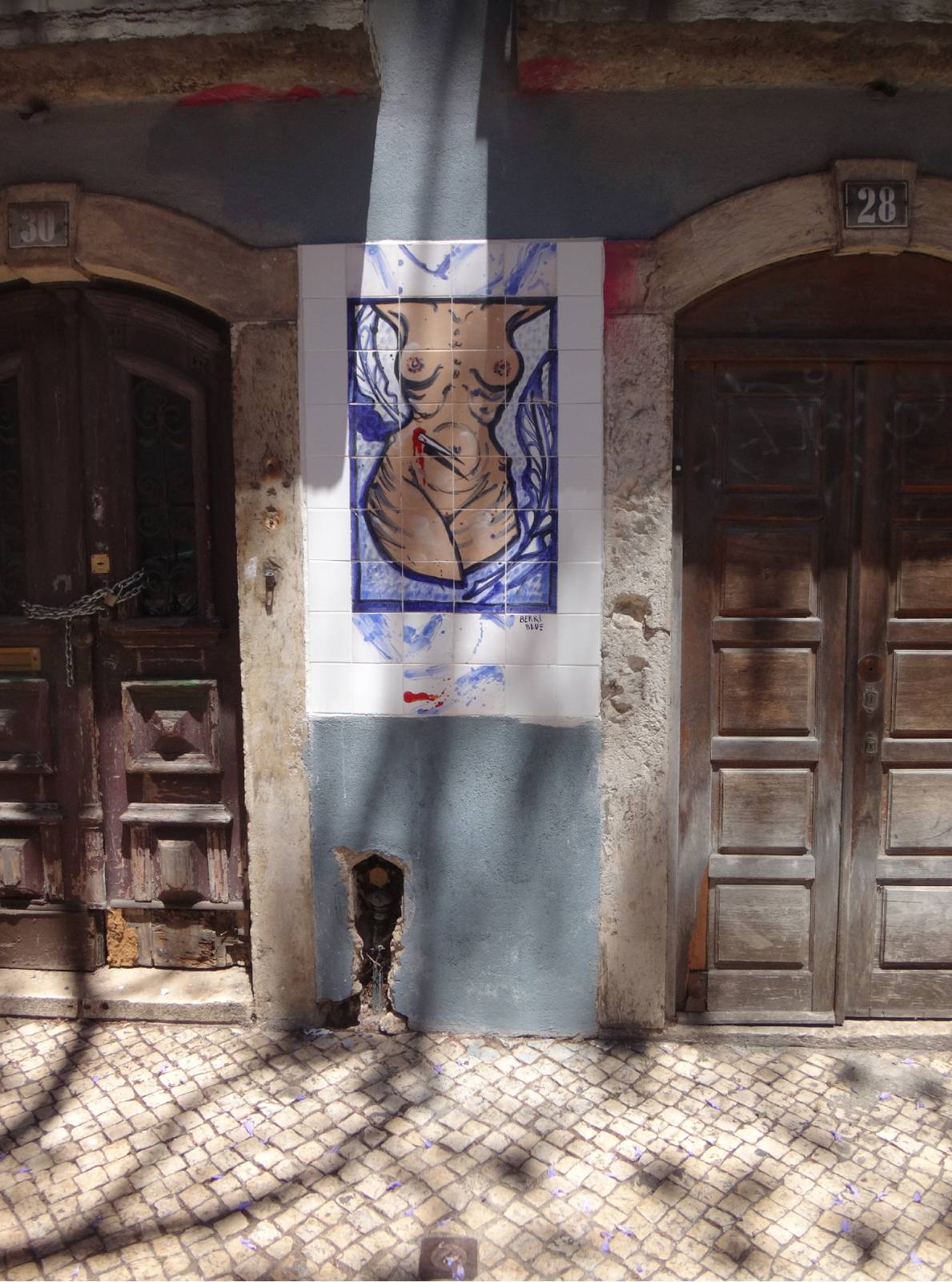 Berri-blue&mdash;2 azulejo pieces
