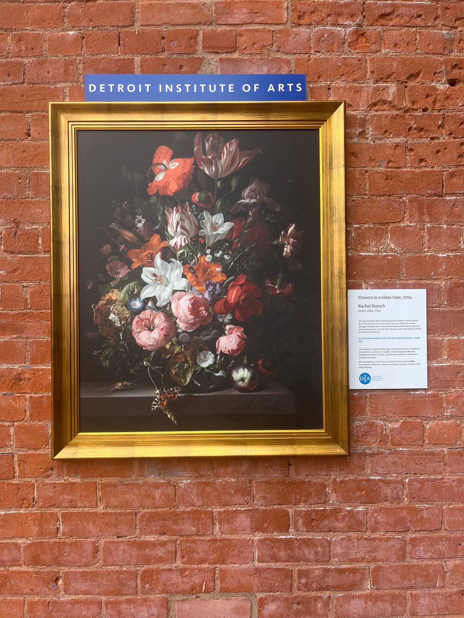 &mdash;Rachel Ruysch, Flowers in a Glass Vase