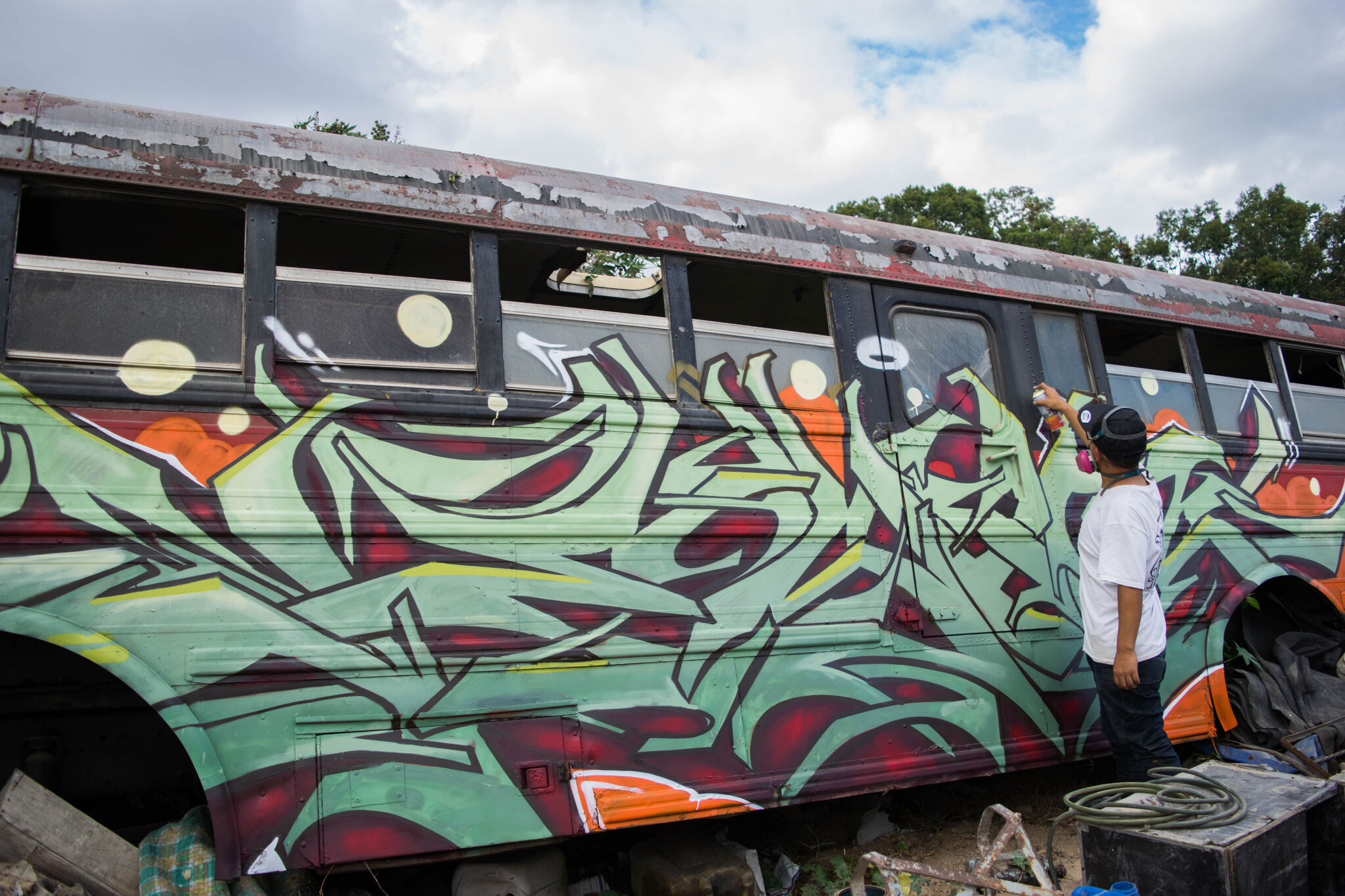 Engel&mdash;Red bus of the cemetery