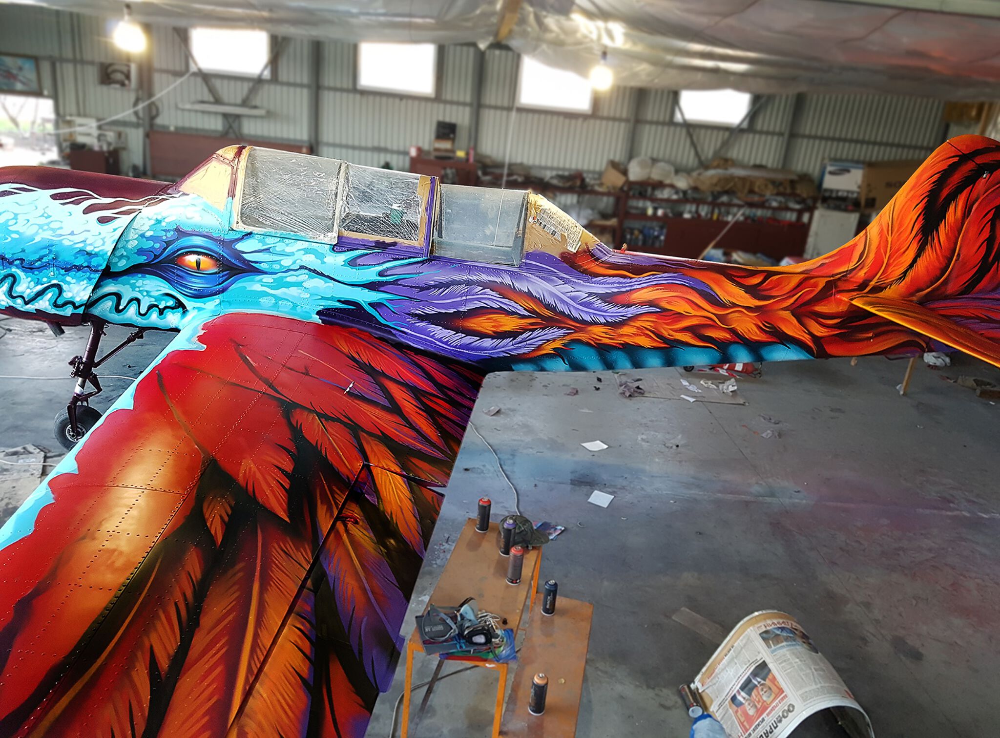 Gooze&mdash;"dragon" -  plane on the airfield