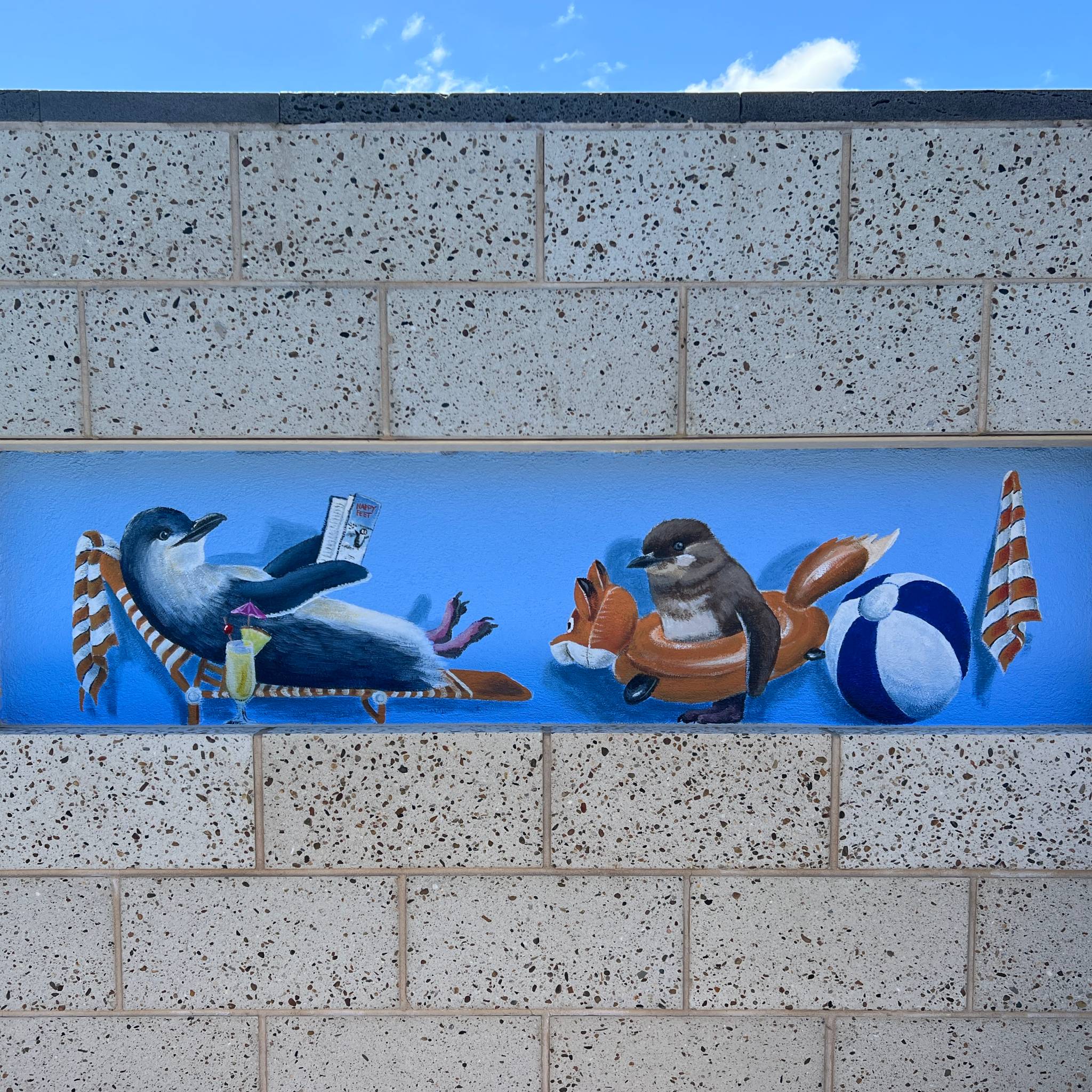 Jimmi Buscombe&mdash;Poolside Penguins and the sneaky fox